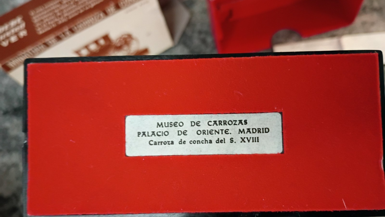 VTG. Miniature DE LA Carroza DE Concha Carriage Plastic Model In Box New