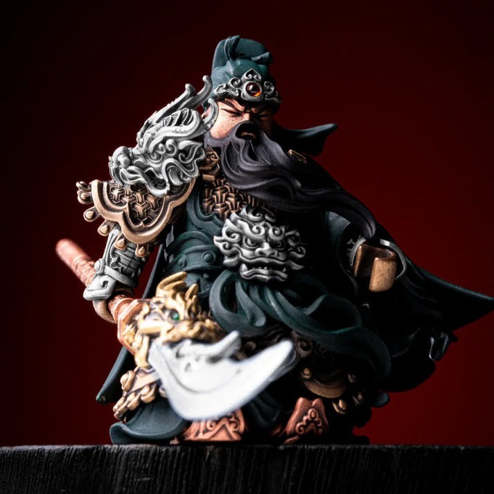 Guan Yu Figurine, Magnetic Metal Statue