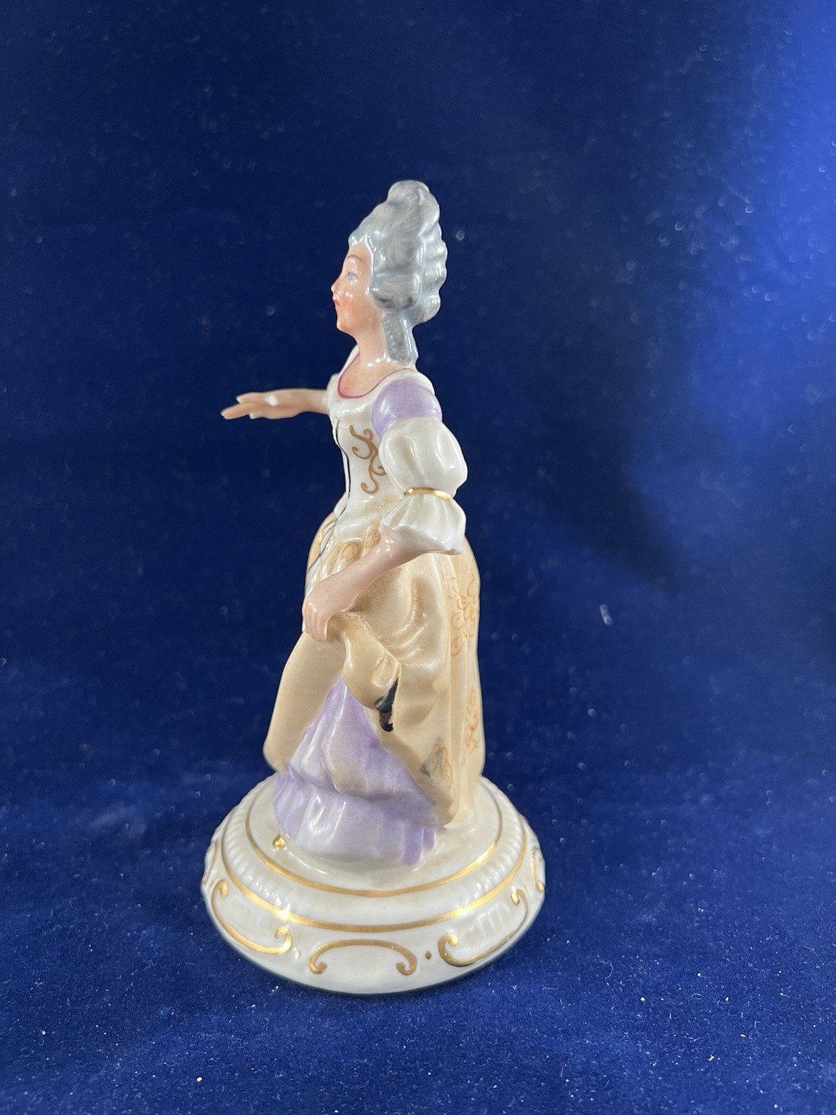 Vintage Porcelain Jabeson 1940’s Victorian Colonial Woman Figurine