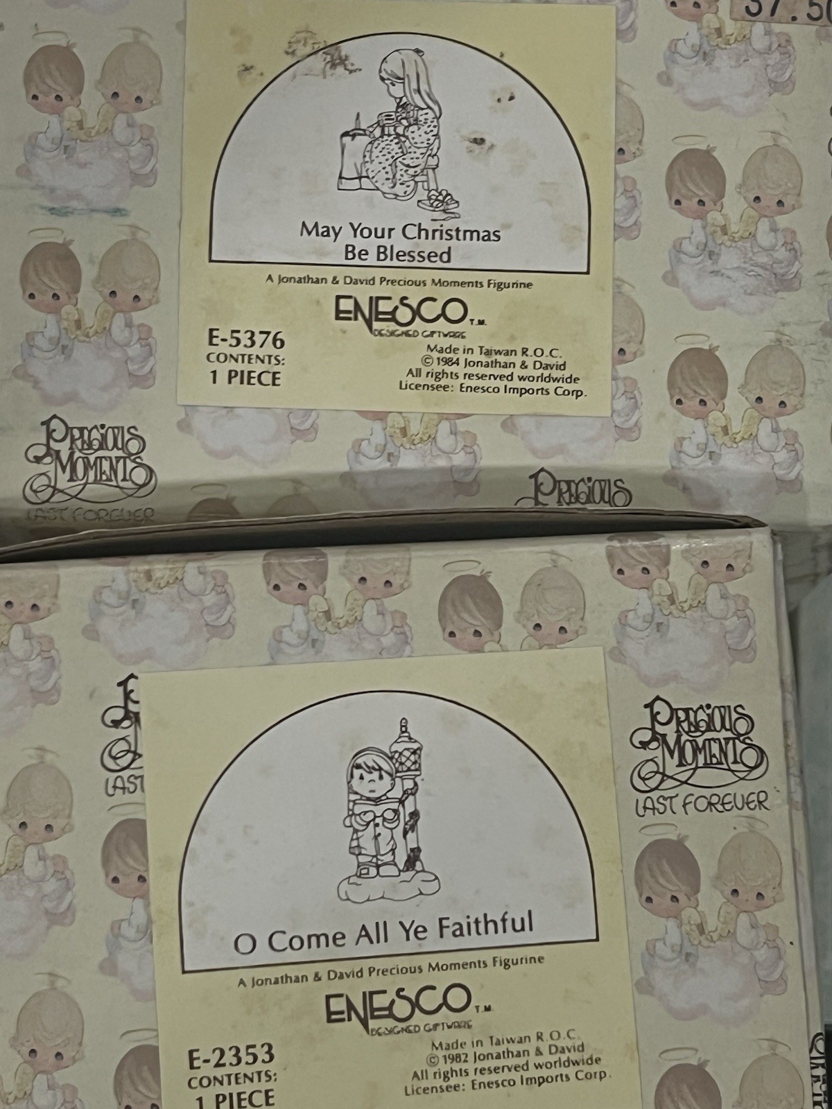 Lot 12 Enesco Precious Moments Figurines MIB Christmas Event J&D Vintage