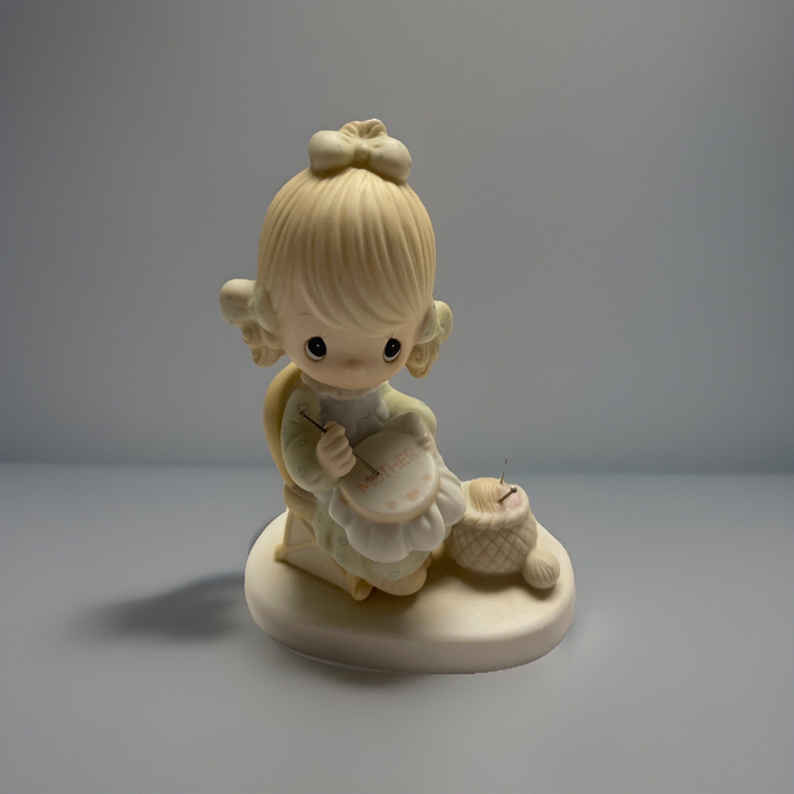 Precious Moments Mother Sew Dear Porcelain Figurine Vintage Collectable