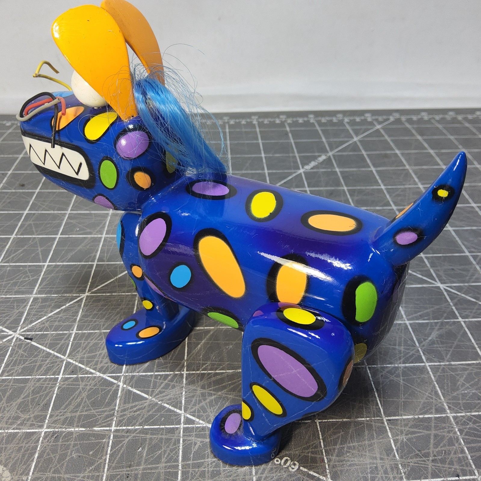 2 vintage design by drew ellwood for miracle dreams animal blue dogs figures 90s
