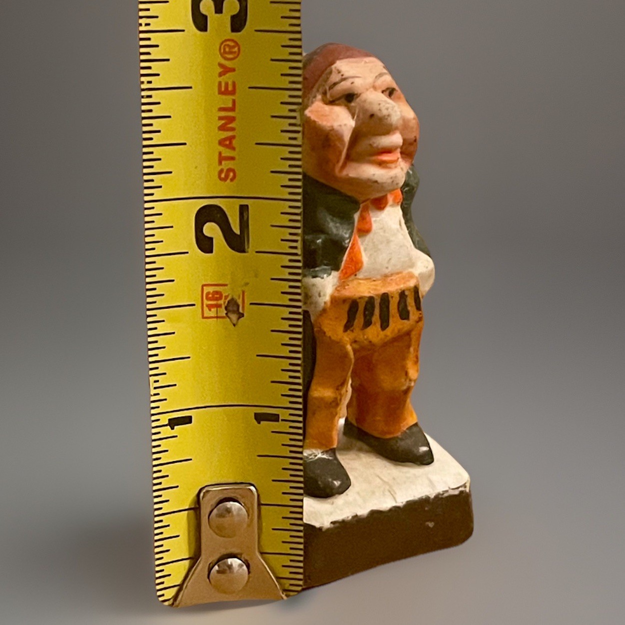 1940s Occupied Japan Porcelain Seaman Figurine Carved Look Miniature 2.5” VTG