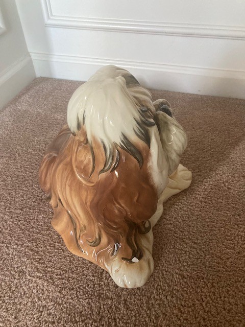 Townsends Ceramics Shih Tzu Dog Sculpture 1978 Free Shipping- See Photos