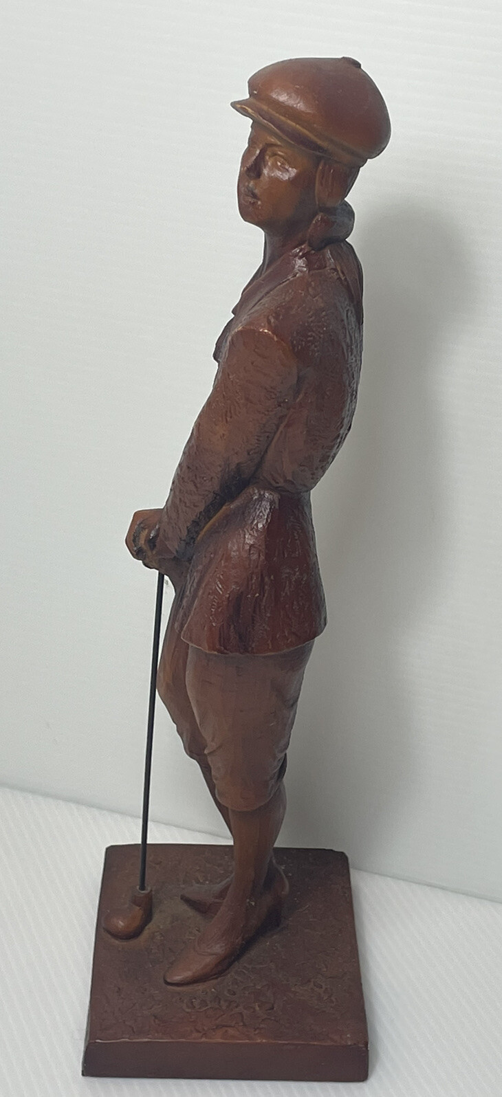 Vintage Golf Statue, Female Golfer Sculpture 12.5” Tall Figurine made in Korea