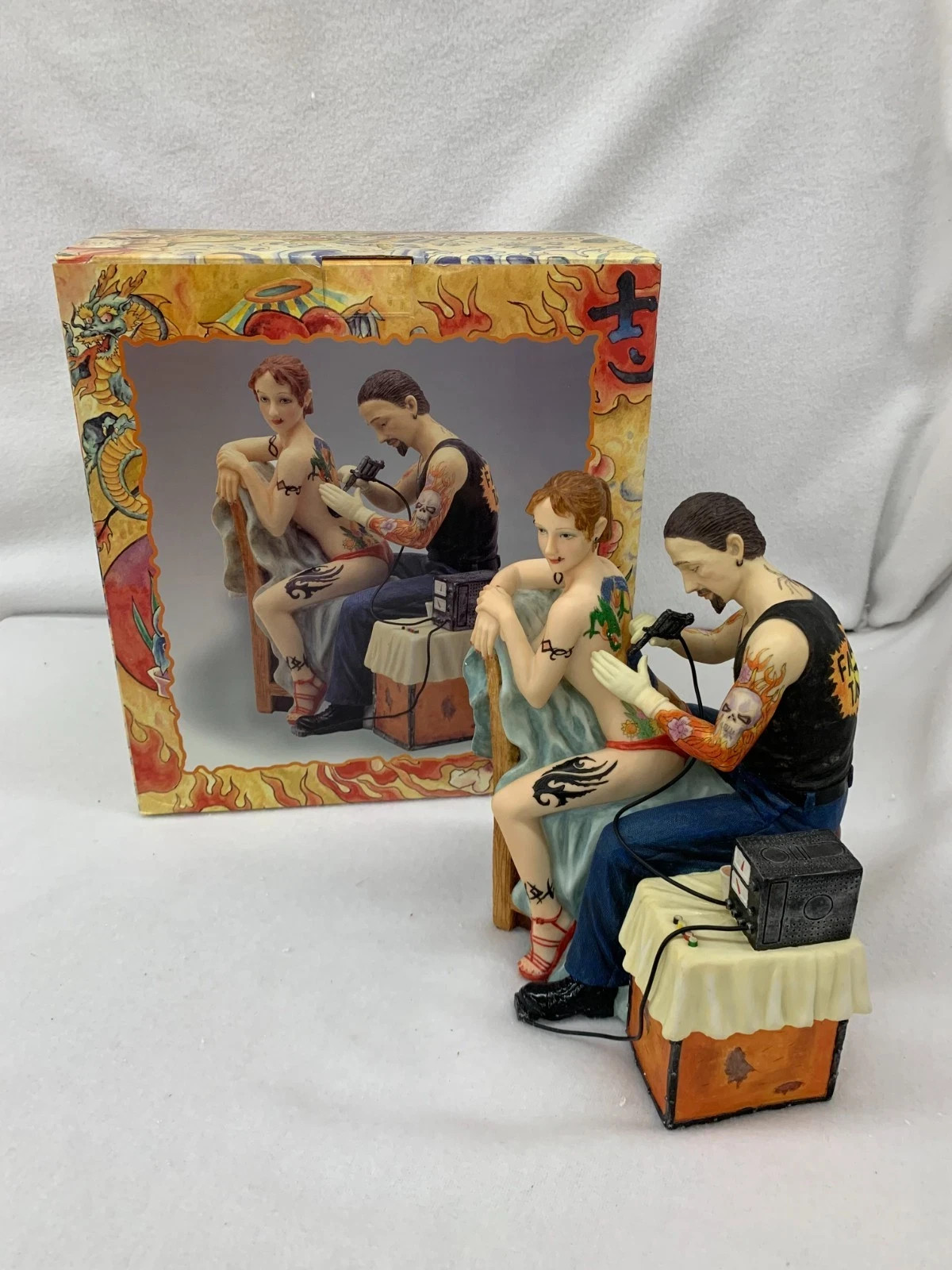NEW Vintage Tattoo Resin Sculpture “The Backpiece” Vintage tattoo flash rare