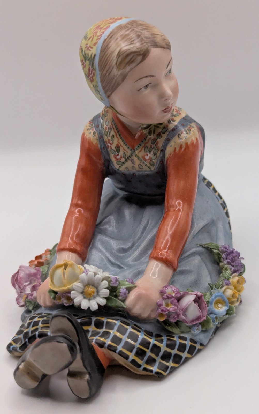 Royal Copenhagen Overglaze Figurine 12421 Girl From Jutland