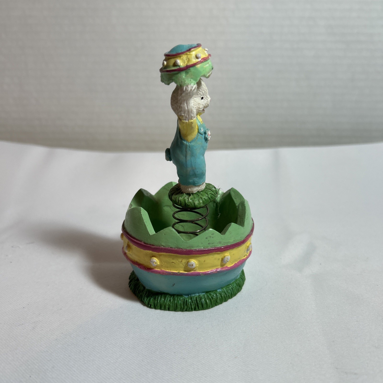 Multi 4.5″ Bunny Rabbit Spring in Egg Figurine