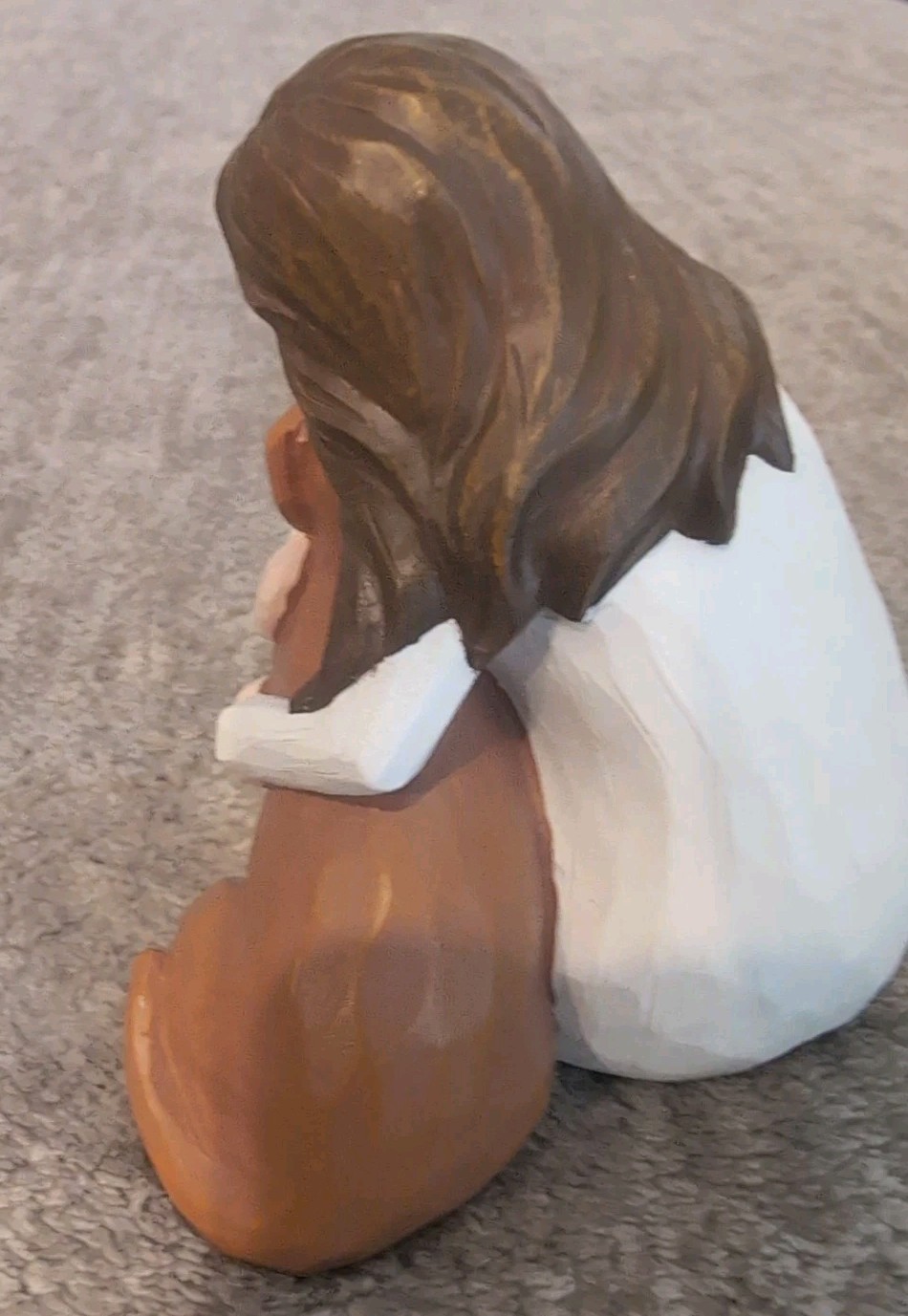 Resin Woman with Dog Figurines Brown Lab Memorial Pet Loss Gift Decor