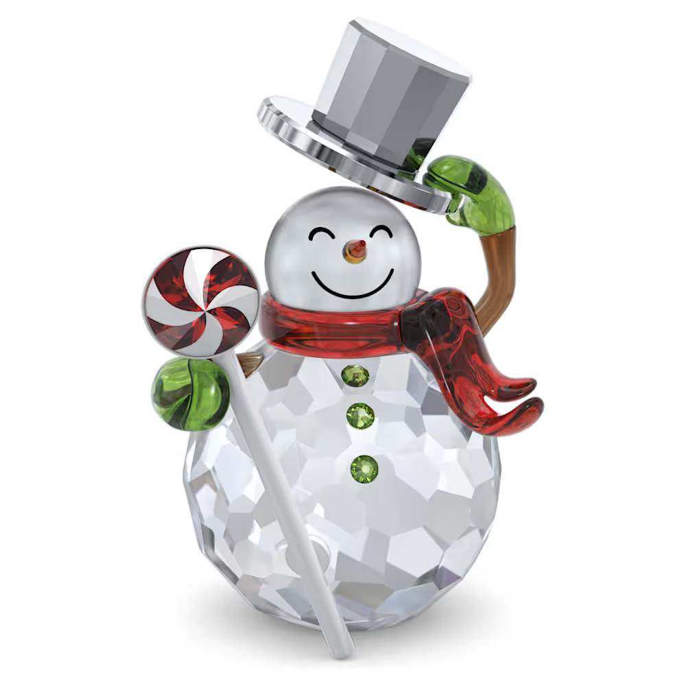 DEFECTIVE Swarovski 5655434 Holiday Cheers Dulcis Snowman Figurine Multicolored