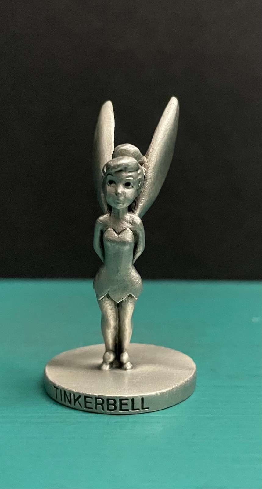 Walt Disney Schmid Pewter RKO Cartoon Peter Pan Pixie Fairy Tinkerbell Figurine