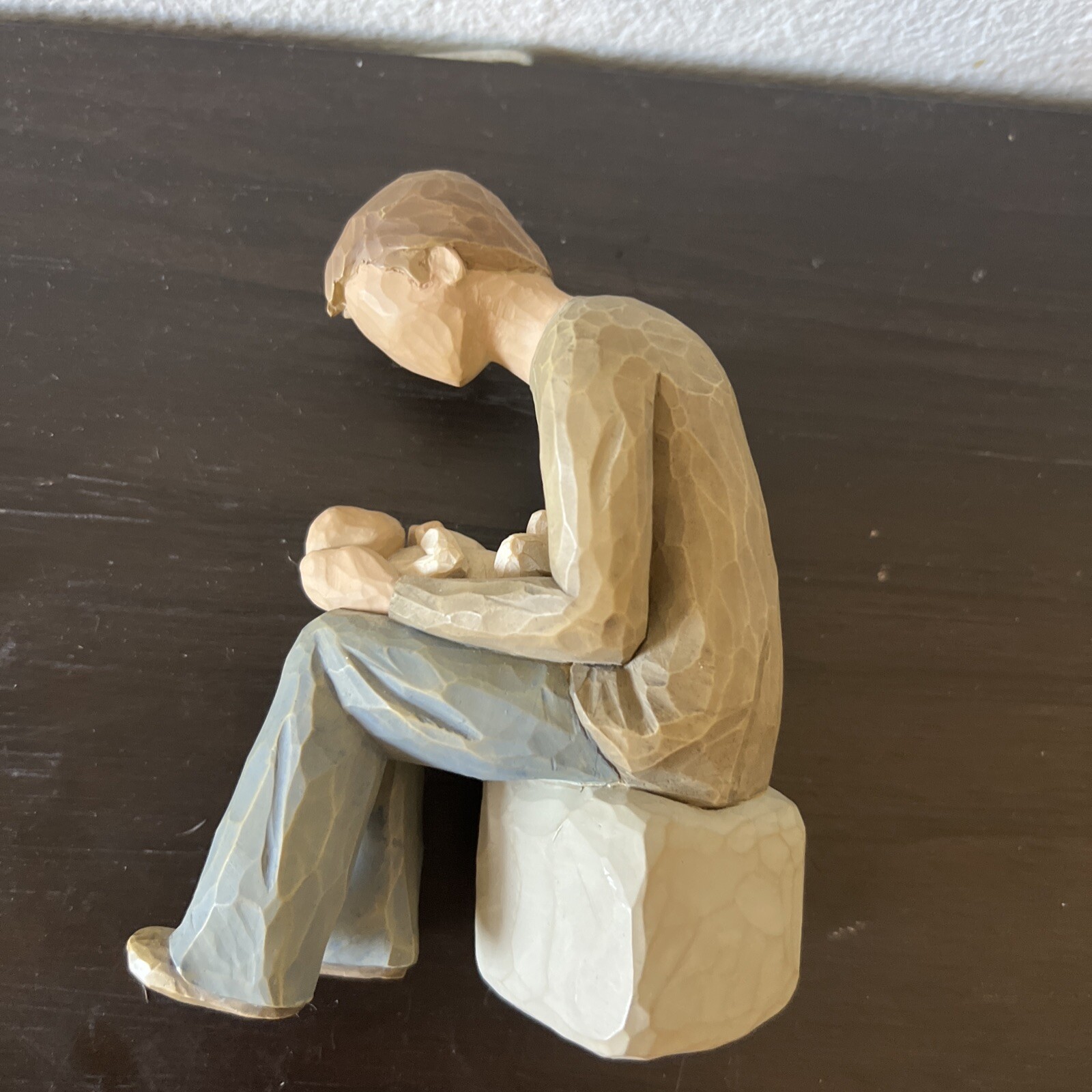 2004 Willow Tree New Dad 6″ Handpainted Molding Father & Child Baby Resin Family