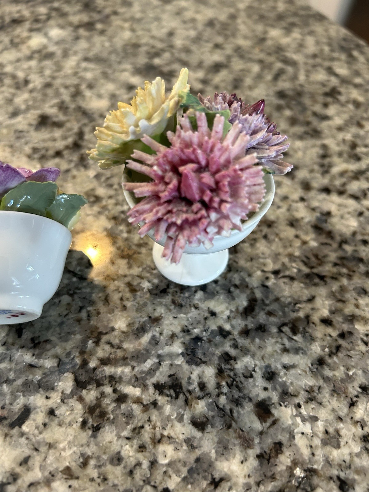 Vintage Coalport Bone China Flower Pot/ Staffs England Mini Flower