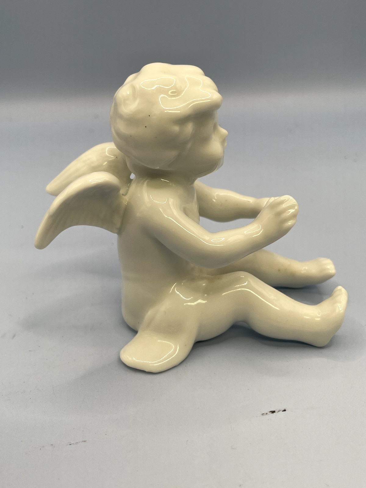 Vtg Fitz & Floyd White Porcelain Tumbling Angel Cherub (x5)Japan See Description