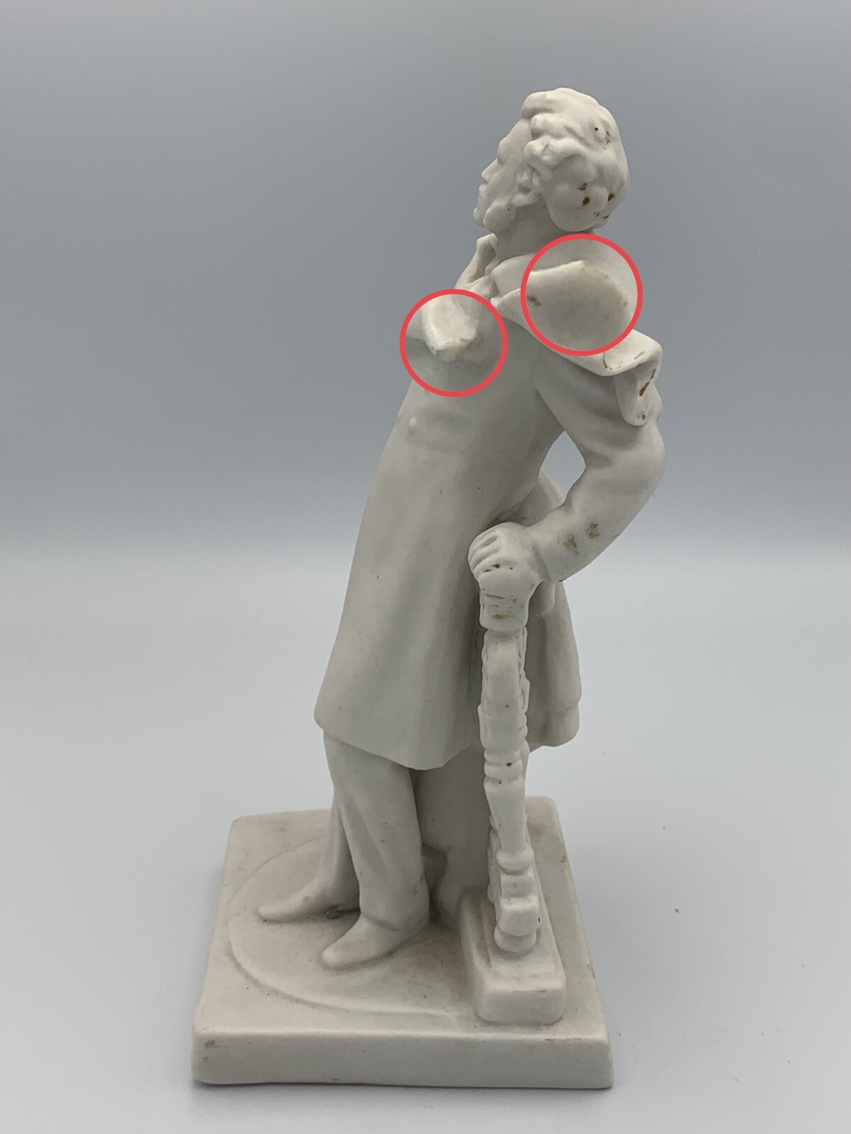 Rare Soviet Porcelain Figurine Writer Alexander Pushkin USSR