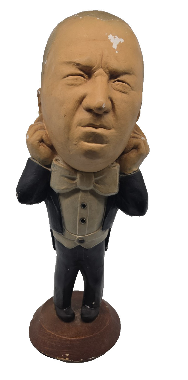 Vintage 1980 Curly Howard of The Three Stooges Esco Chalkware Statue