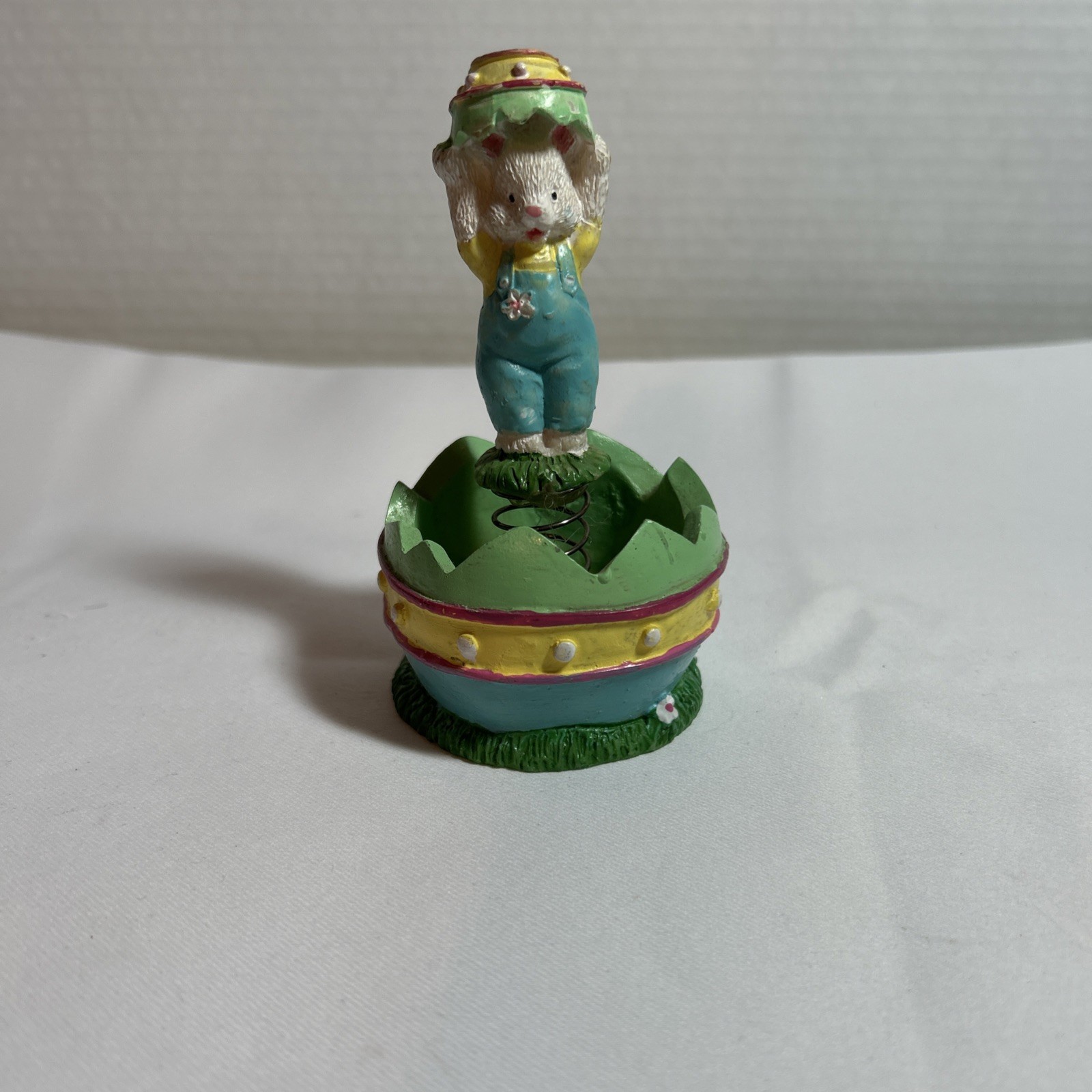 Multi 4.5″ Bunny Rabbit Spring in Egg Figurine