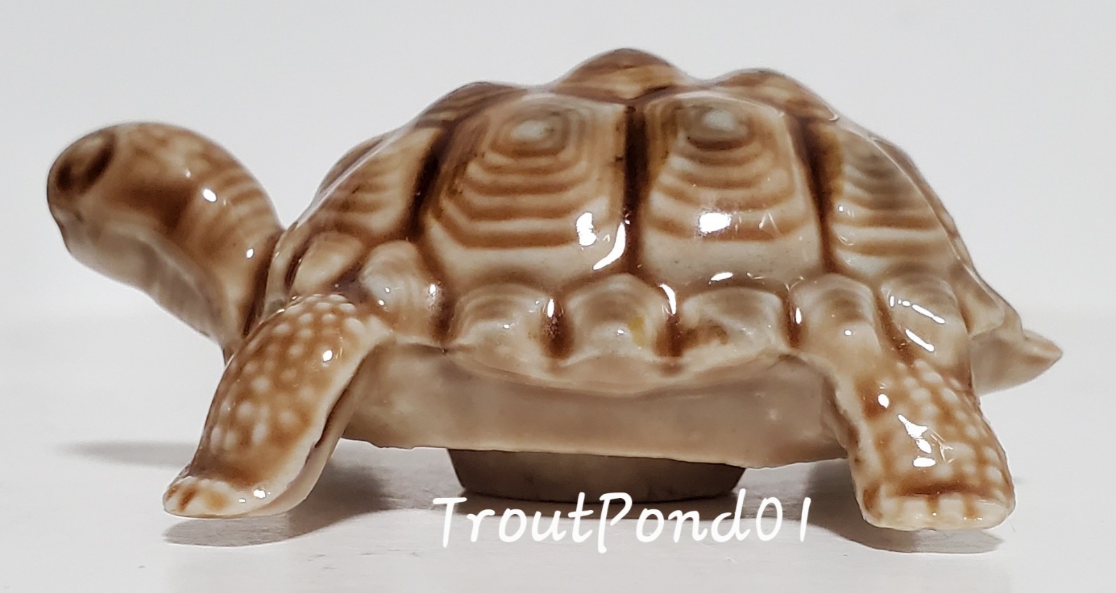 Wade Porcelain Tabby Cat + Tortoise Turtle Blow Up Figurines Lot Lg 2 -3 in