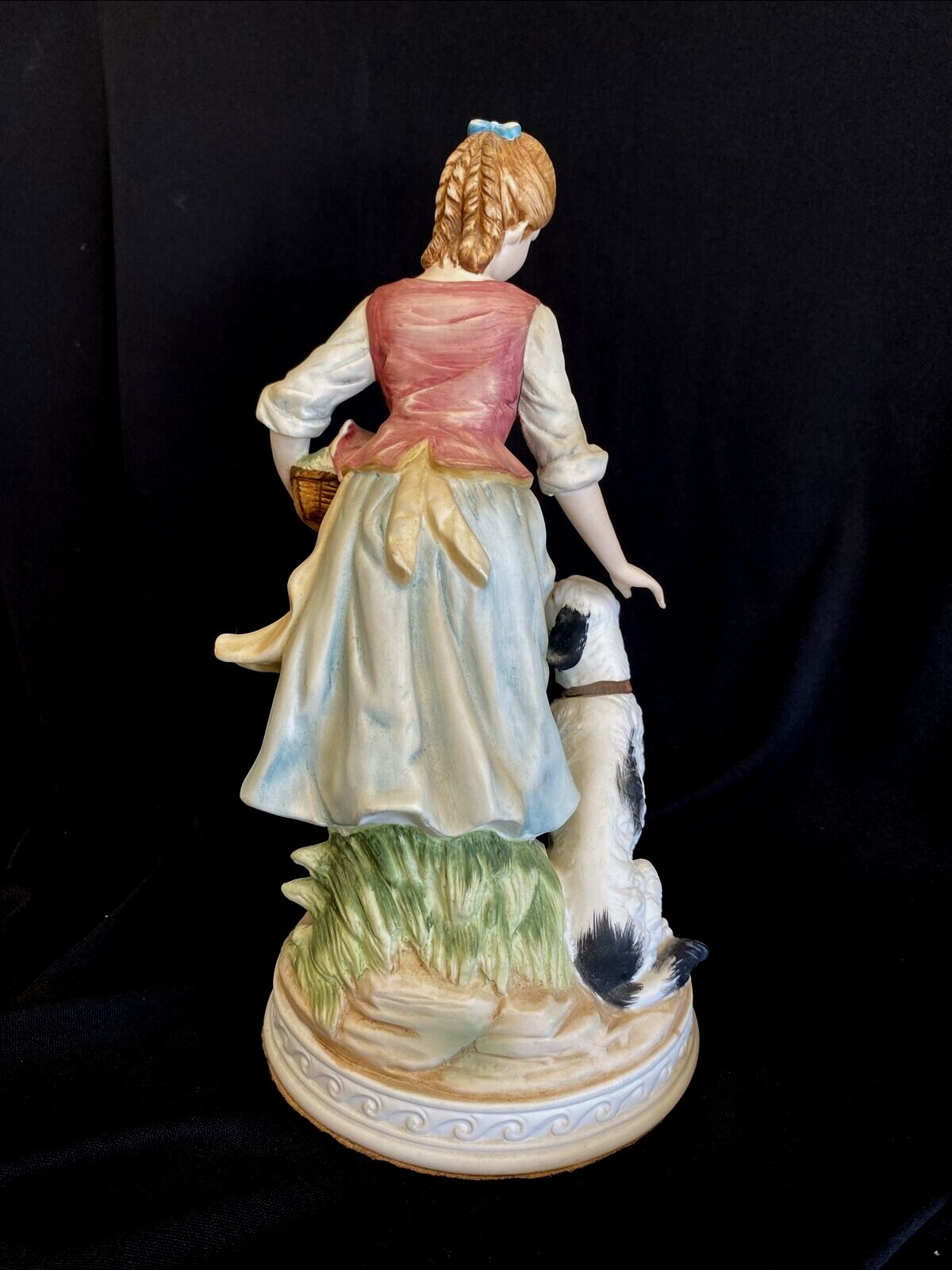 Ethan Allen Traditional Interior Design of a Girl with a Dog Figurine 10″ tall