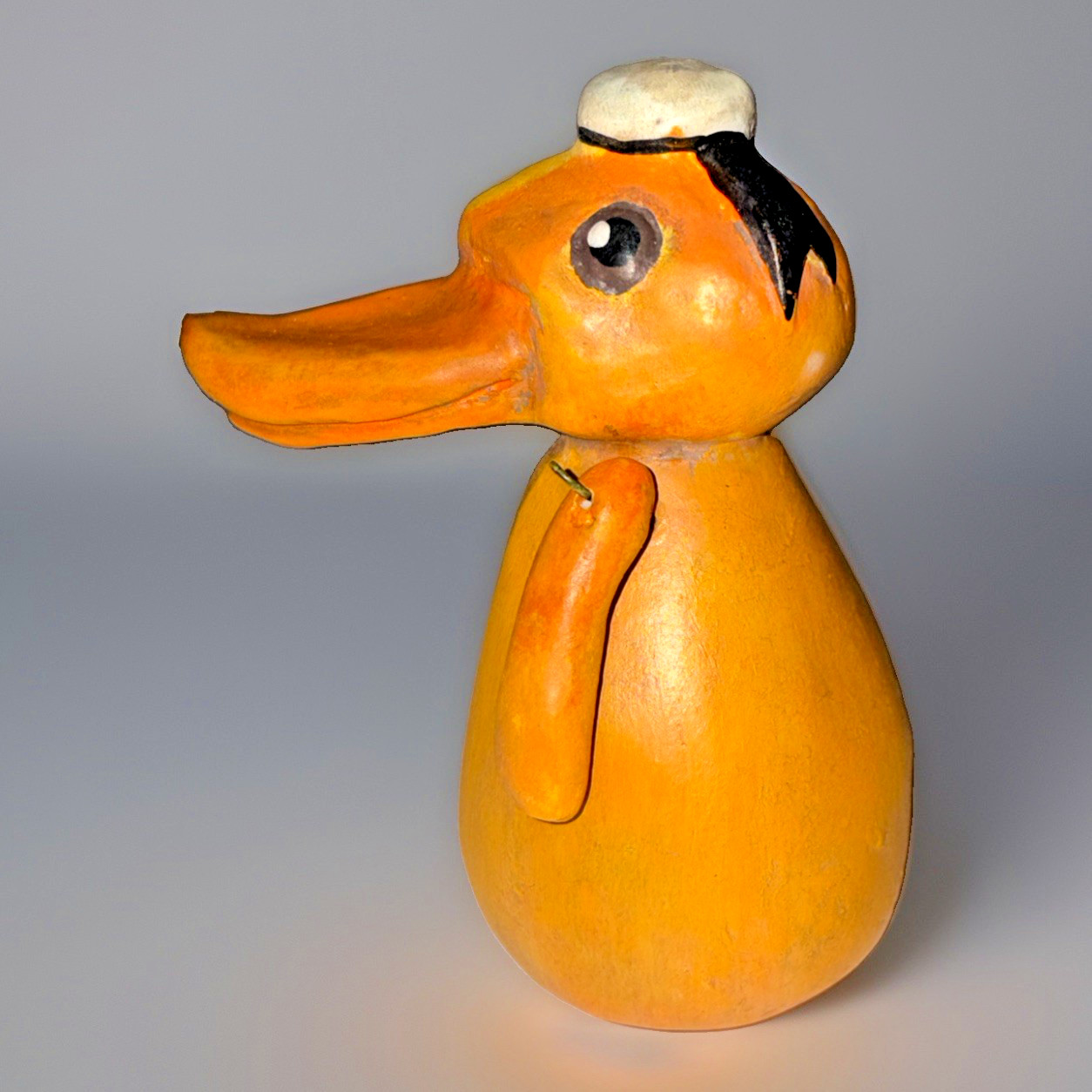 Silver Willow Duck Jointed Art Figure Sailor Hat Folk Art 3 in Tall Vintage 2003