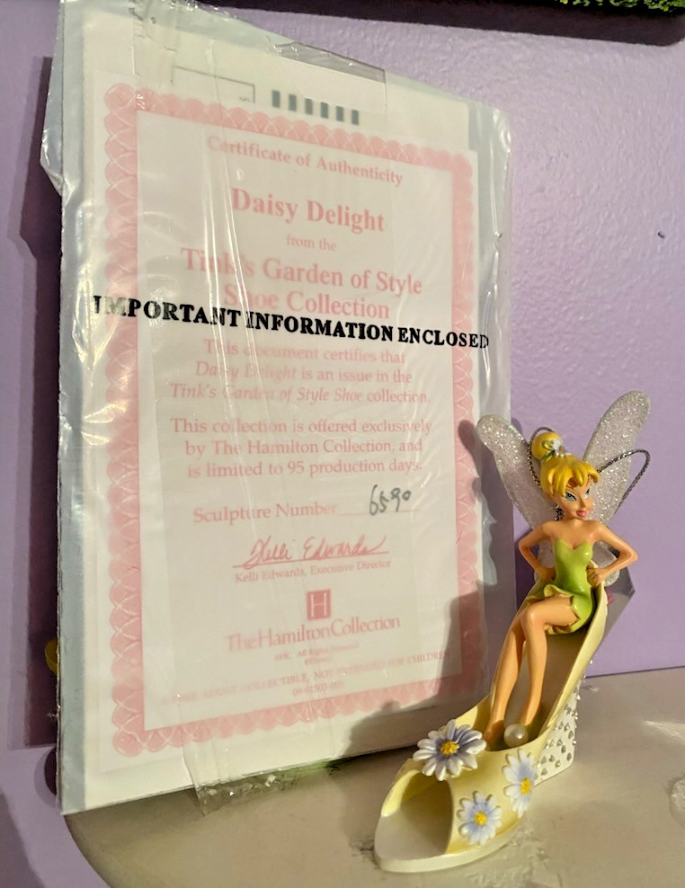 Tinker Bell Tink’s Garden Of Style Shoe Disney Hamilton Collection Daisy Delight