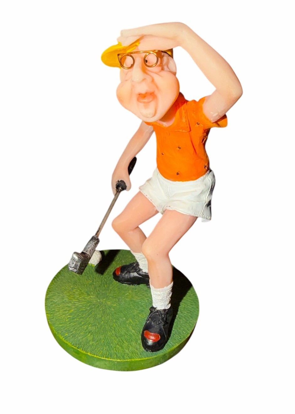 Funny Golfer Figurine Cartoon Golf Swing Statue Sports Golf Lover Desk Decor