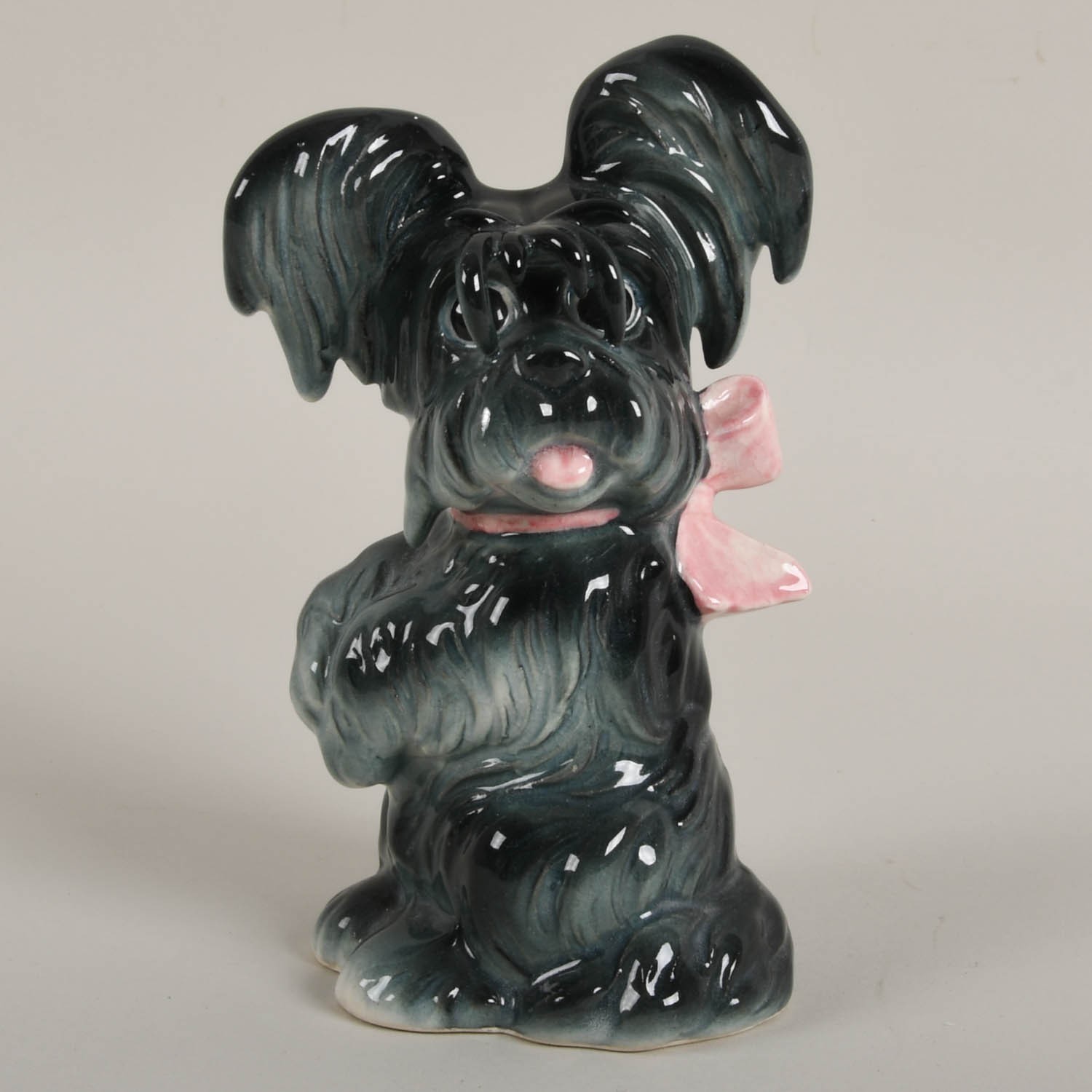 Skye Terrier Porcelain Figurine Made in Japan Early 20th Century