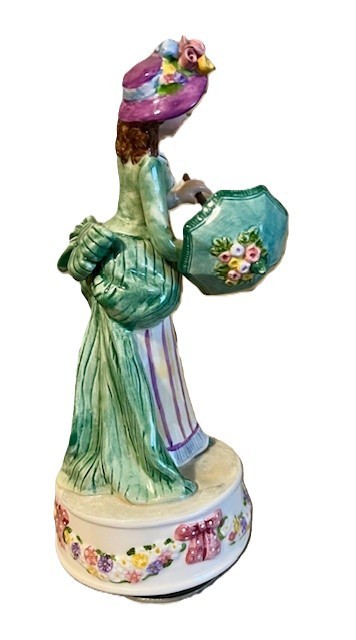 Schmid Victorian Yamada Collection Porcelain Girl Music Box Figurine