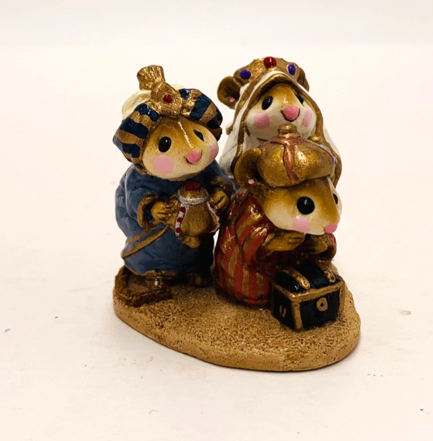 Wee Forest Folk M121 Three Wise Men Nativity 1985 Annette Petersen Vintage