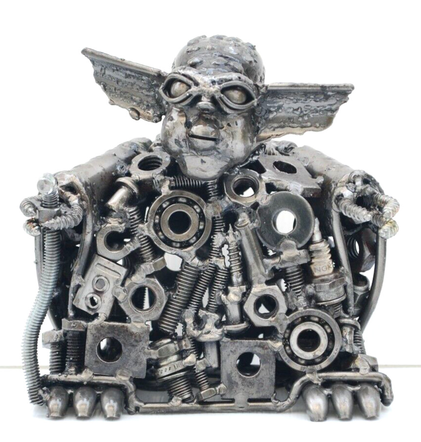 Yoda Star War recycled metal sculpture, Father day gift for dad, Gift for son