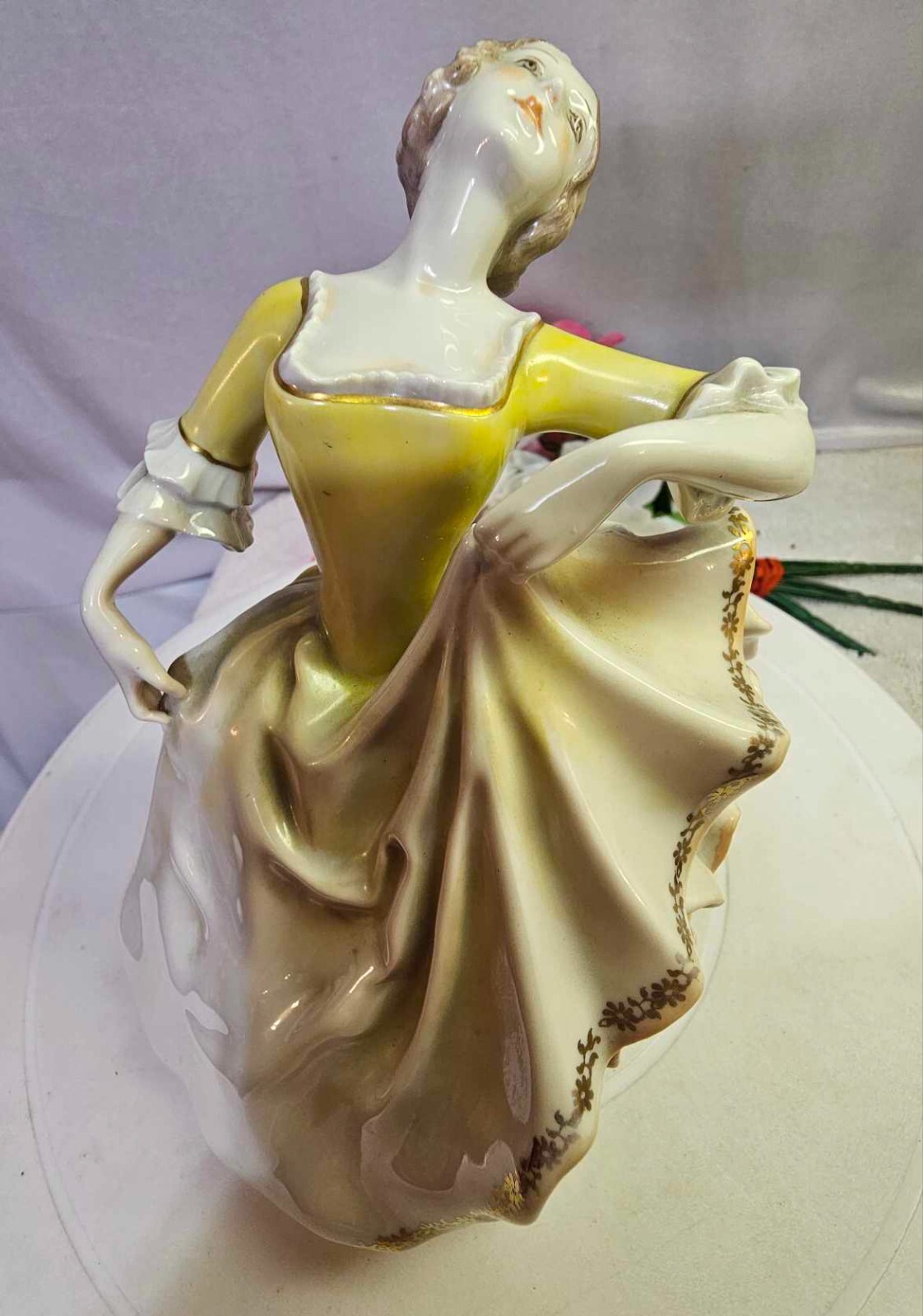 Antique German Rosenthal Porcelain Figurine Rococo Dancer kunstabteilung selb