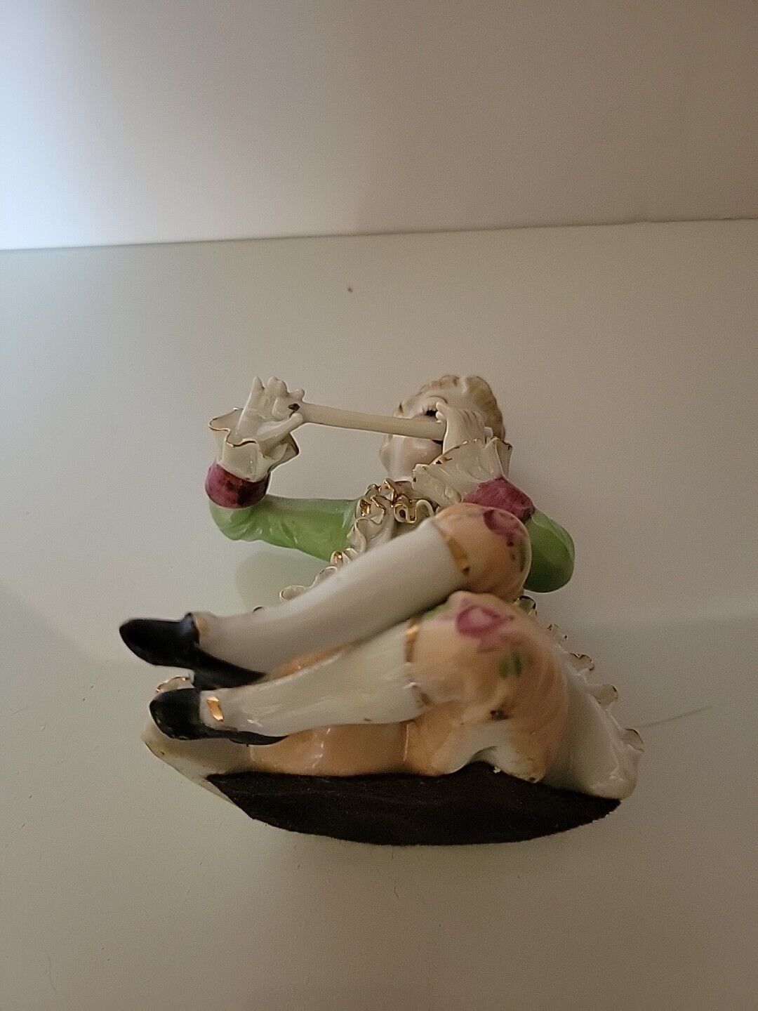 Vintage Porcelain/Ceramic Victorian Boy with Flute Figurine 3.2″ x 3″ and 4″tall