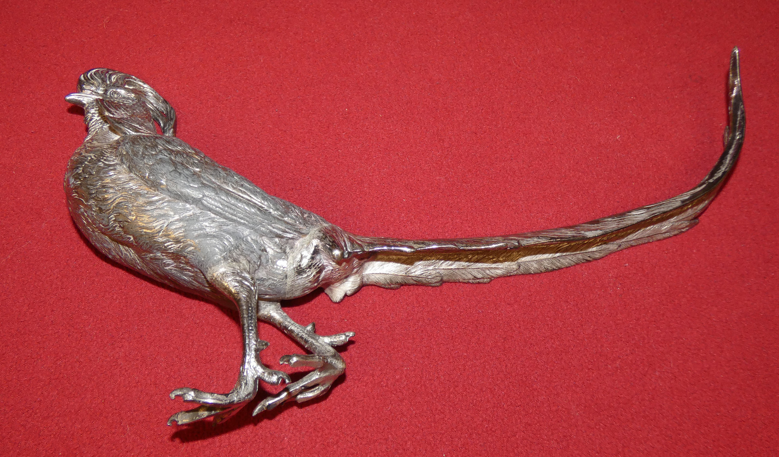 Jennings Brothers Silver Plate Male Pheasant J.B. 2482 Bird Antique ~ 8″ x 12.5″