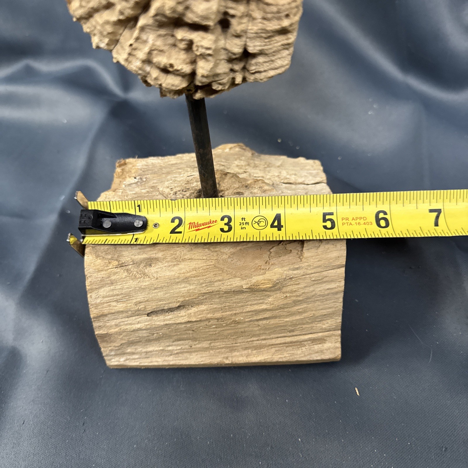 Teak Wood – Abstract / Organic – 16”H – Teak Wood Sculpture on Wood Base