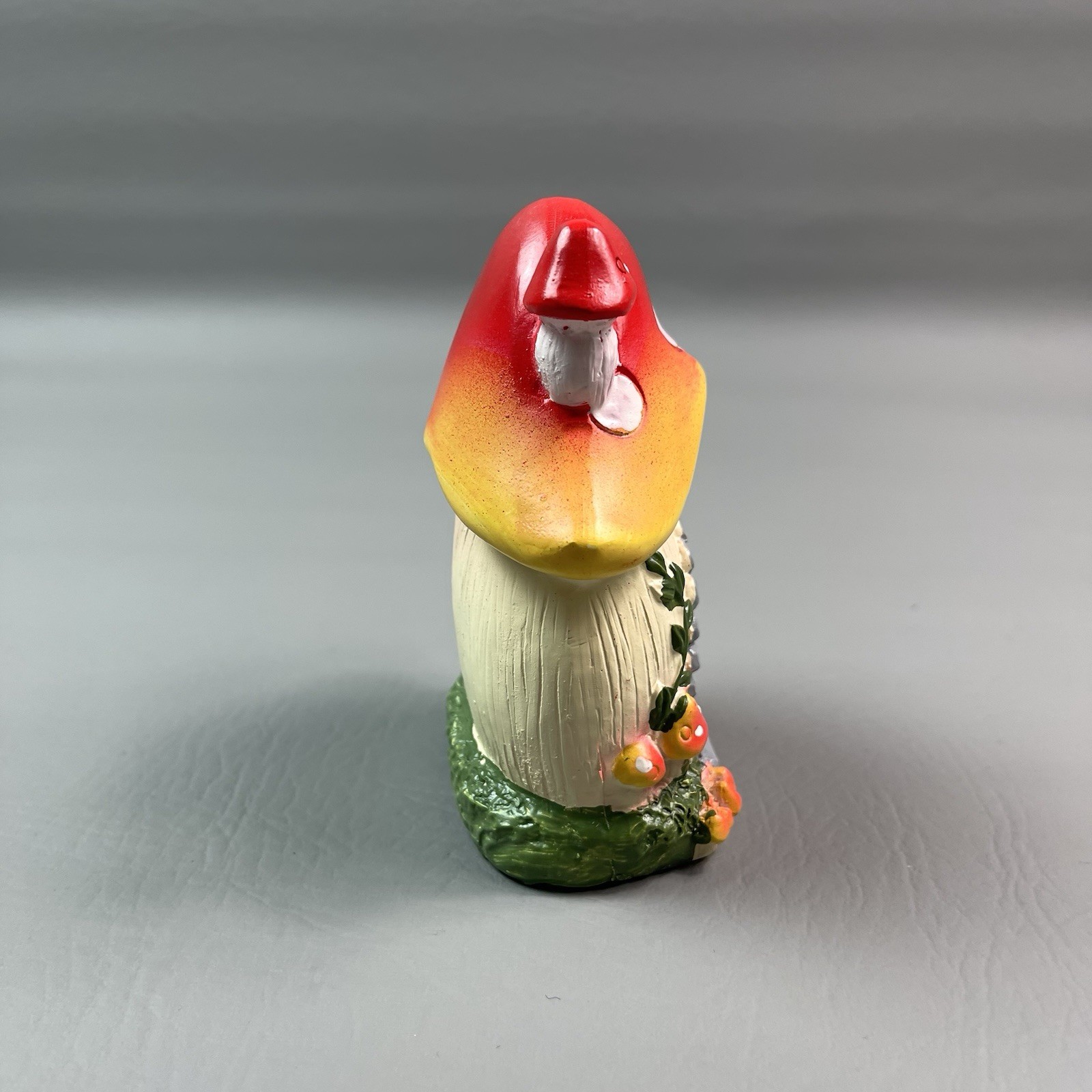 Fairy Garden Forest Mushroom House Resin Figurine Red Toadstool Decor
