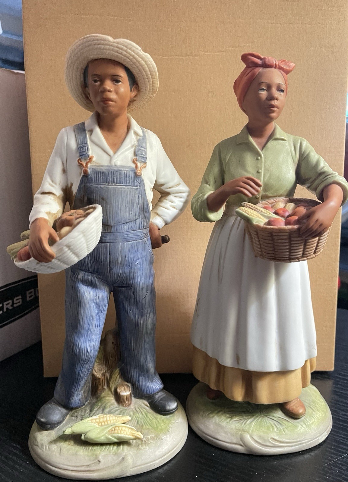 Homco Porcelain Figurine Collection 1472 African American Farmers