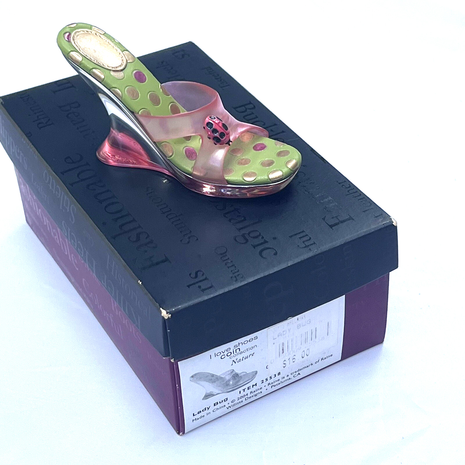 Just the Right Shoe LADY BUG, Raine, Coin Collection, #25538 FREE SHIPPING,
