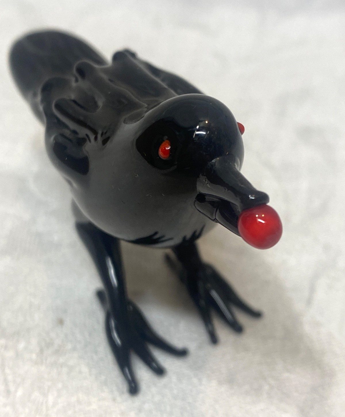 Lampwork glass Crow/Raven Figure 3.5″