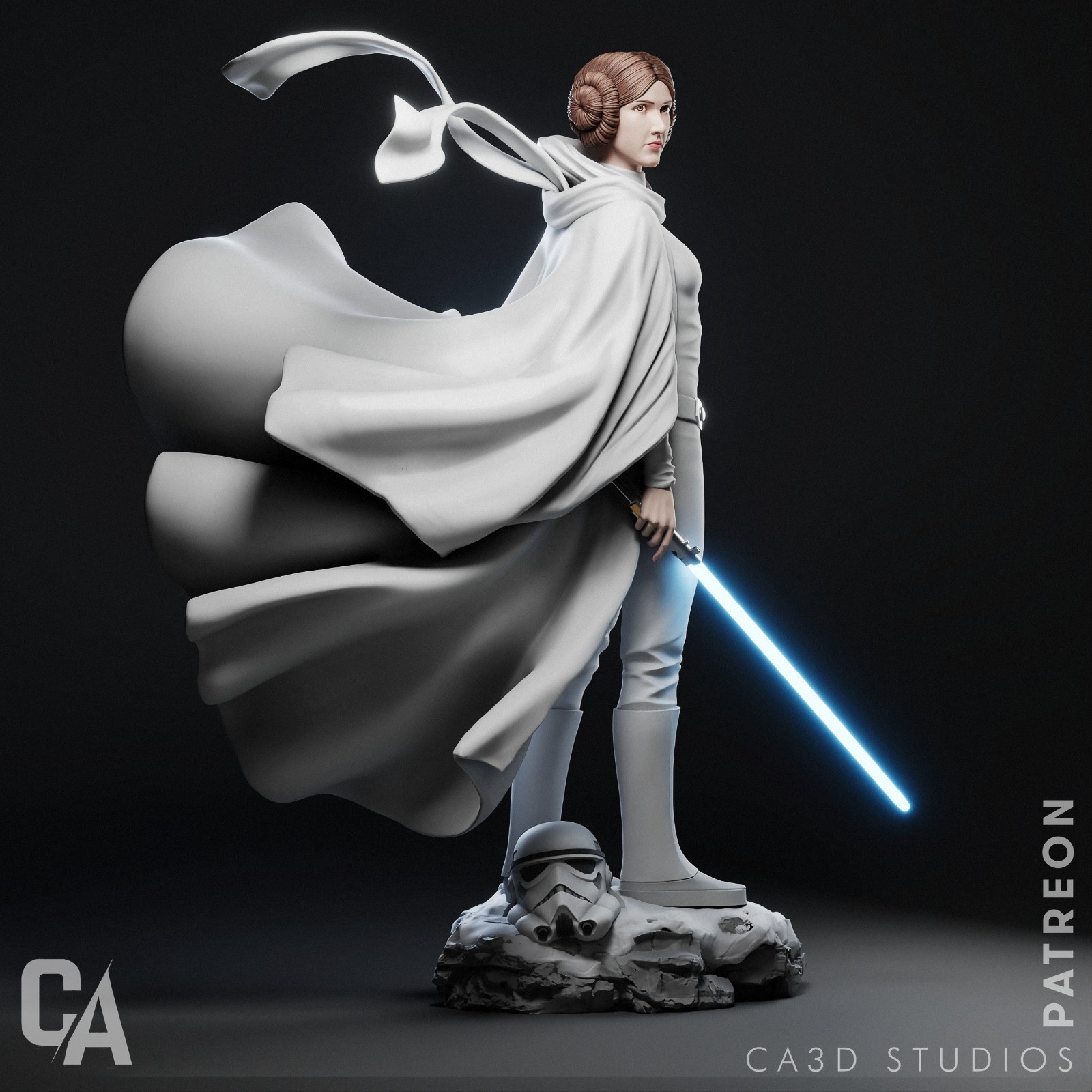 Leia Figurine Star Wars Hand Painted Model / DIY Kit 17 pcs