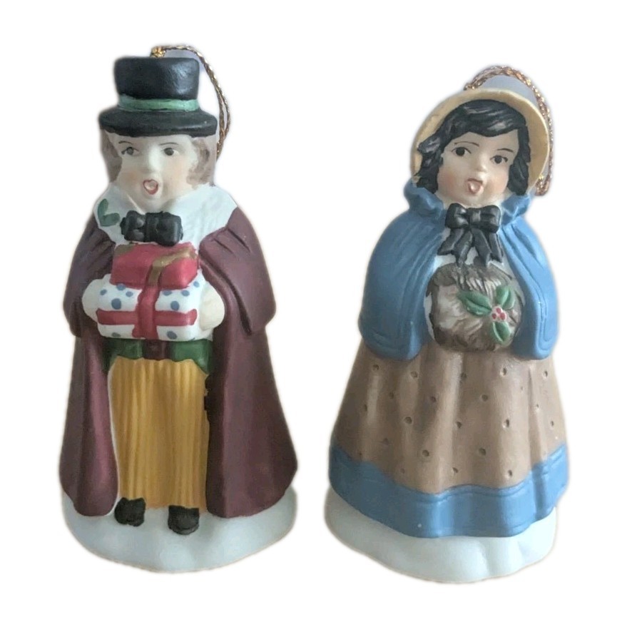 JSNY Boy Accordion Girl Muff Figurine Set 3.25″ Made in Thailand