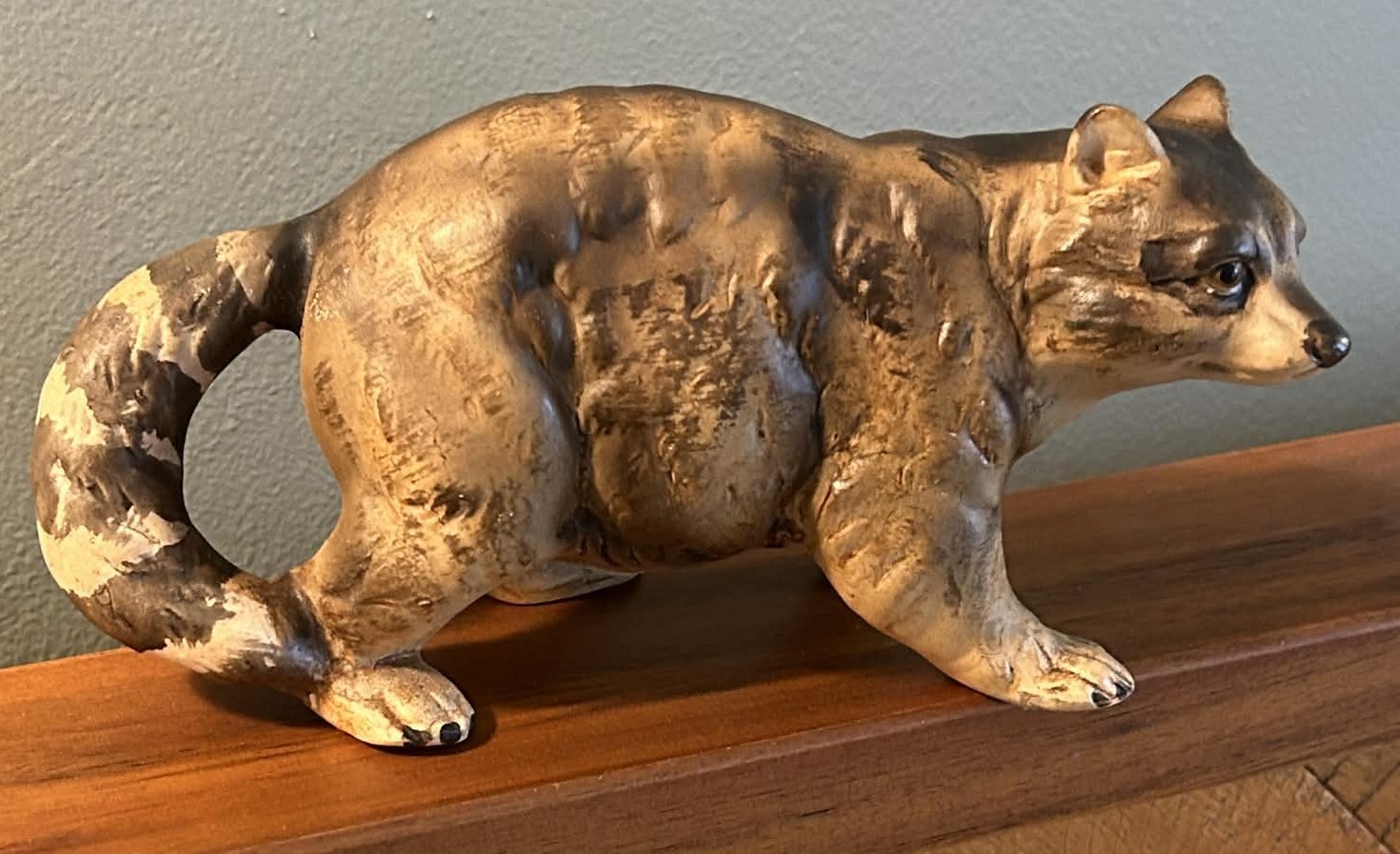 Vintage MCM UCTCI Japan Ceramic Raccoon Figurine – 7″ – Marked “Raccoon” Base