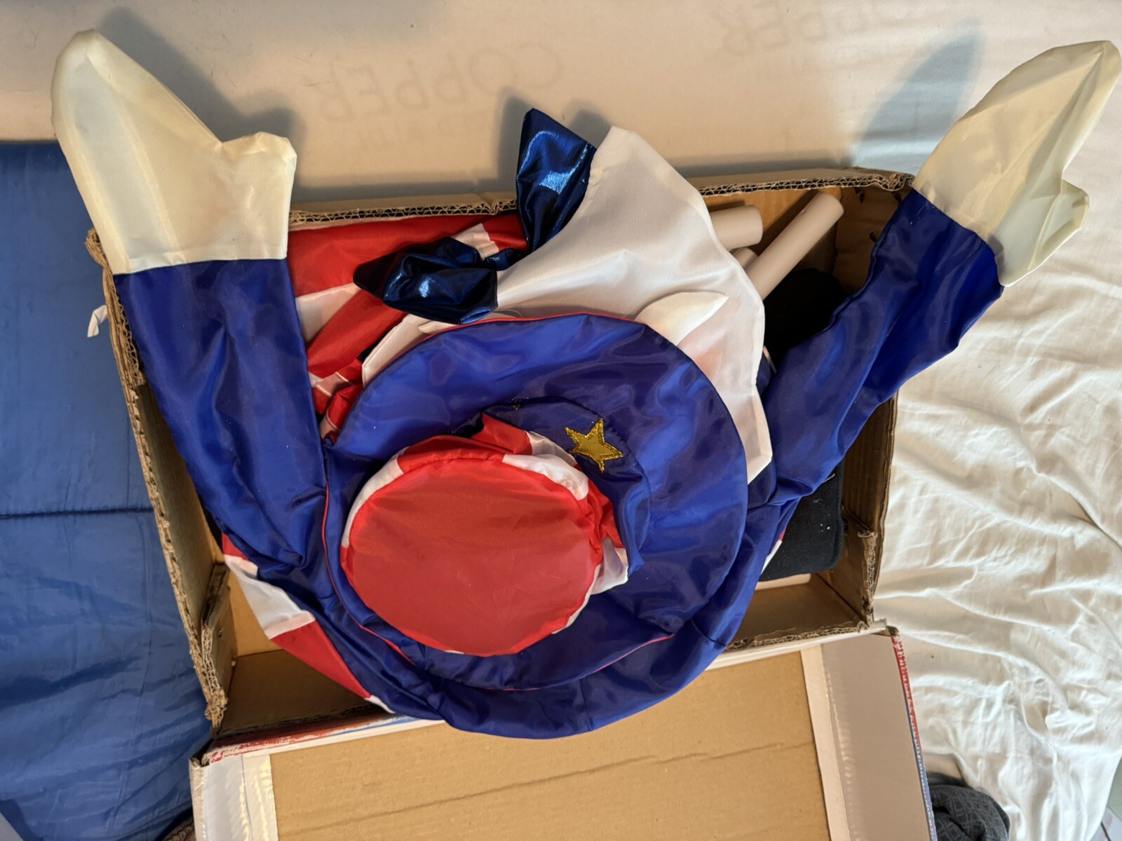 36” Uncle Sam Standing Figure July 4th 3ft with Box & Directions