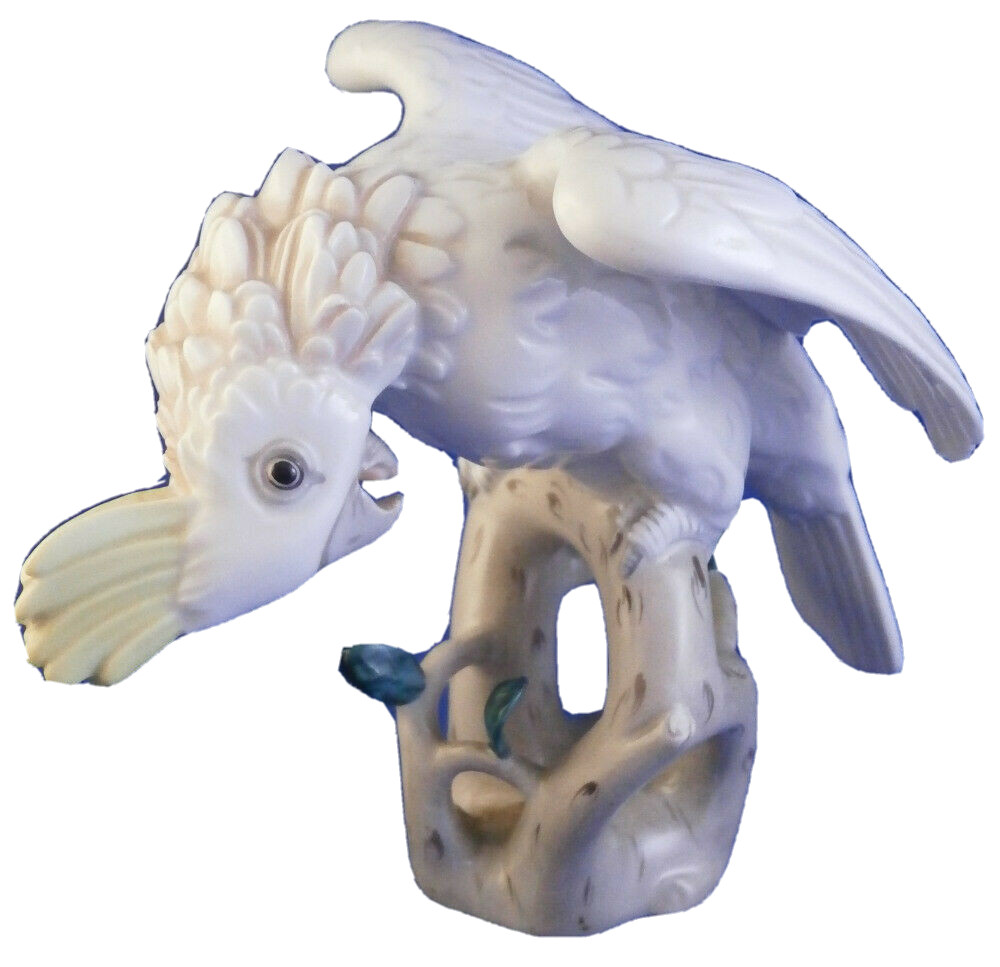 Augarten Wien Porcelain Cockatoo Bird Figurine Figure Porzellan Figur Kakadu