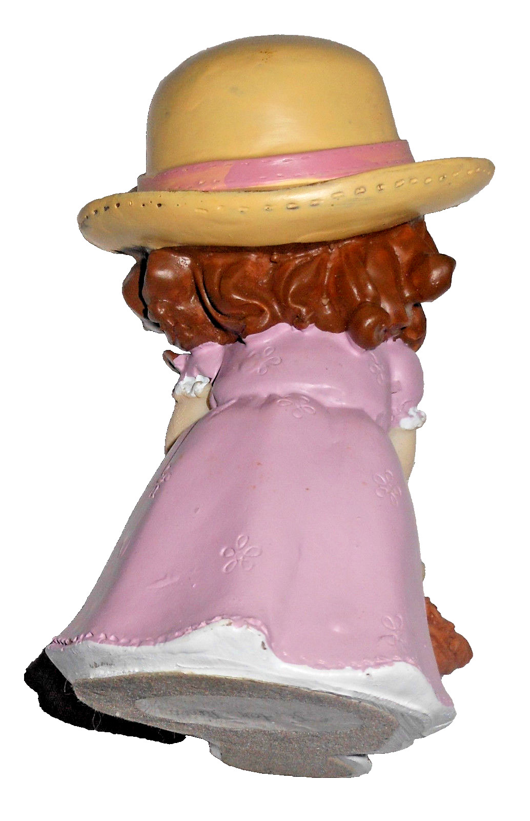 Tender Times Figurine Girl Kitten Easter Basket Resin Child Vintage 4.5″