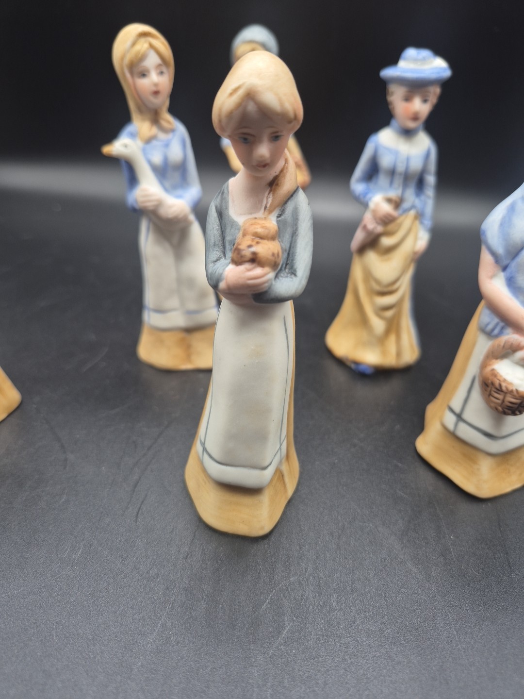 Vtg Ucago Country Woman Figurine Collection Set Of 6