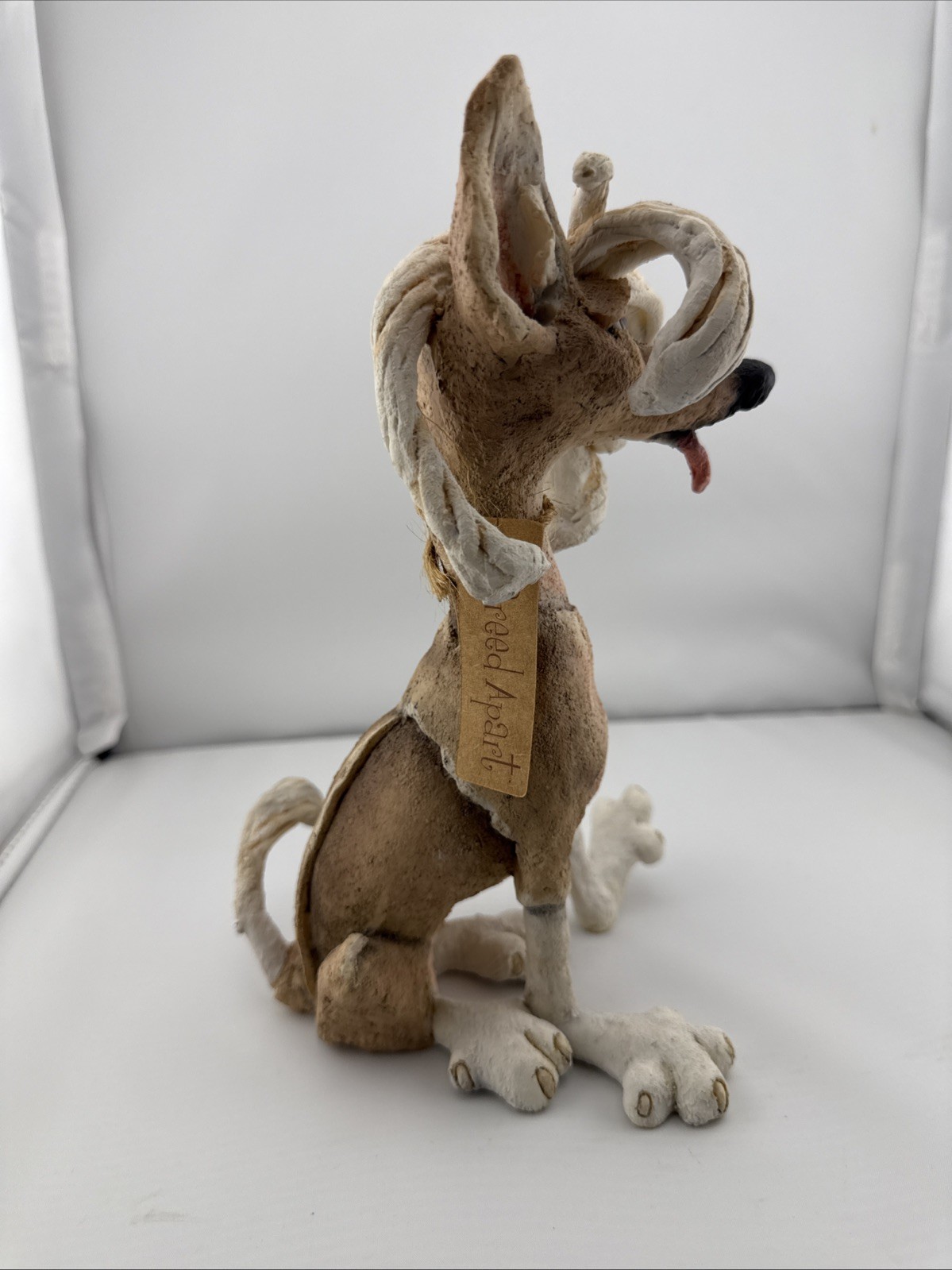 A Breed Apart Chinese Crested Dog Figurine Large 9” Extremely Rare Textured