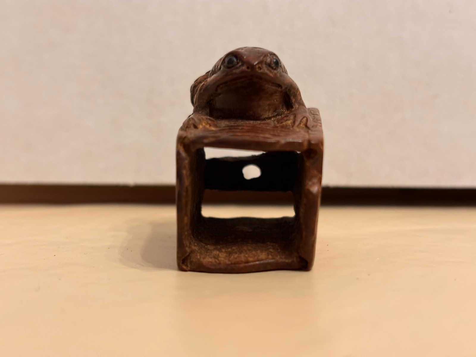 Vintage Mystery Frog Desk Object – Carved-Style Resin or Composite Curio