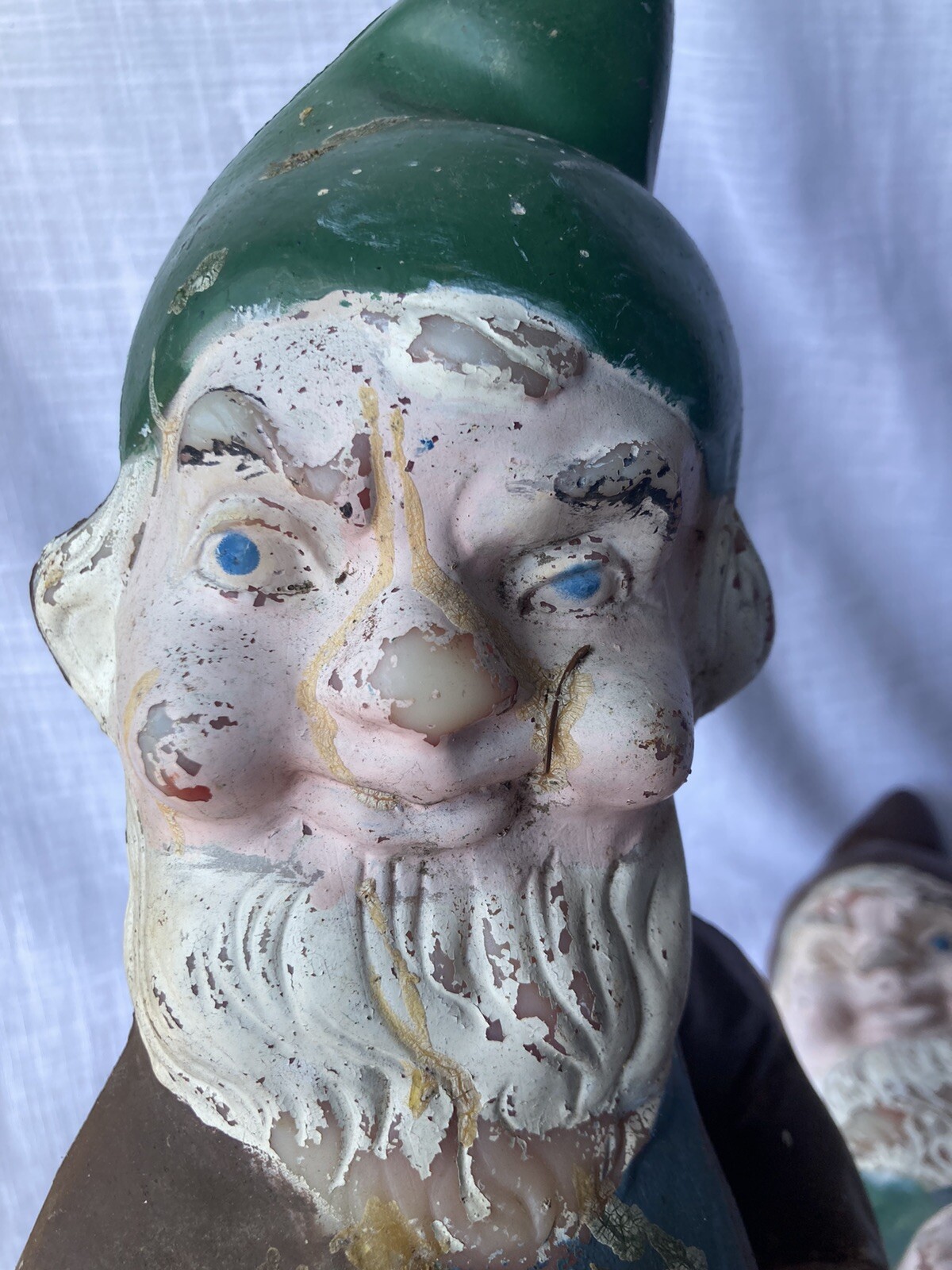 Vintage Vtg Garden Gnomes (2) Blow Mold 1980s 1970s 1960s