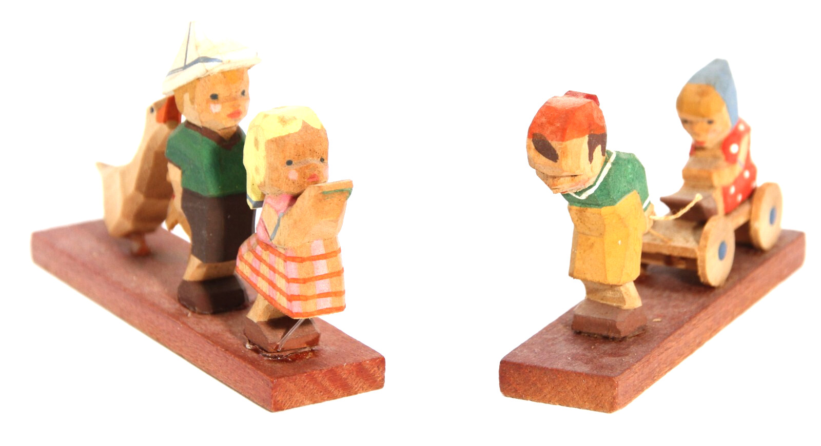 Four Jobin Brienz Switzerland and Assorted Wooden Figurines