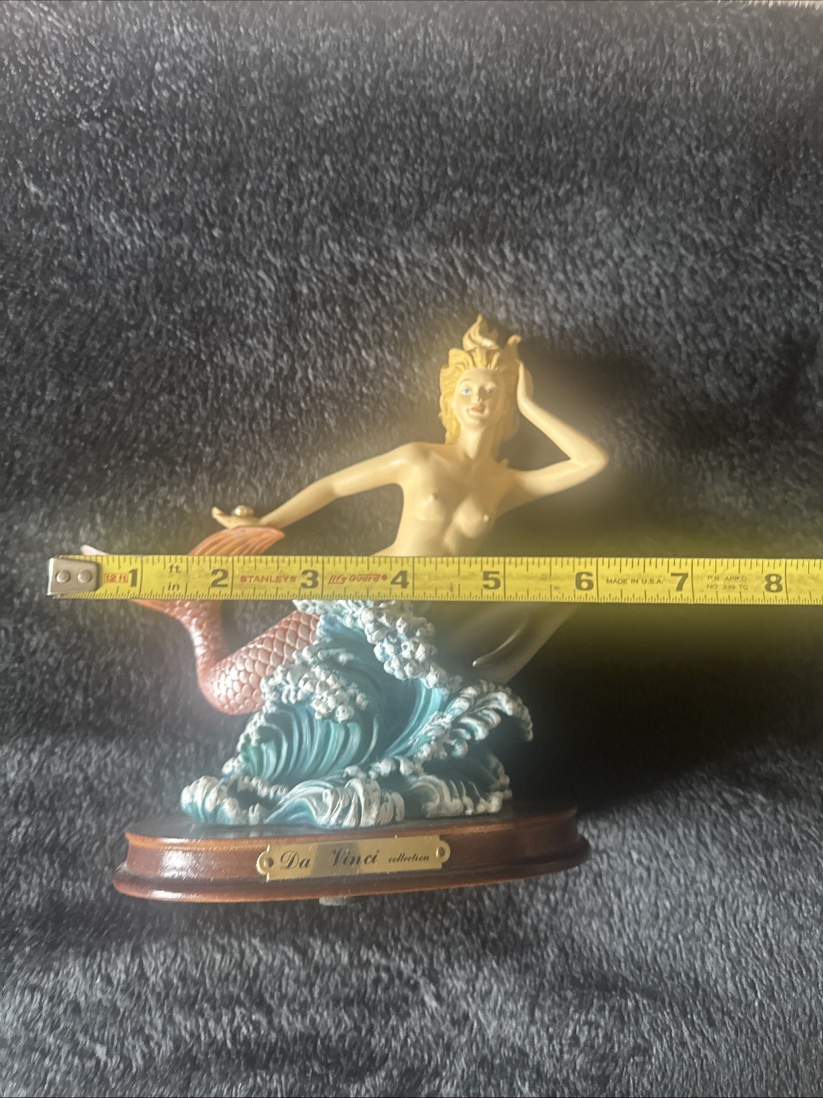 Vintage Davinci Collection Resin Figurine Mermaid Dolphin RARE
